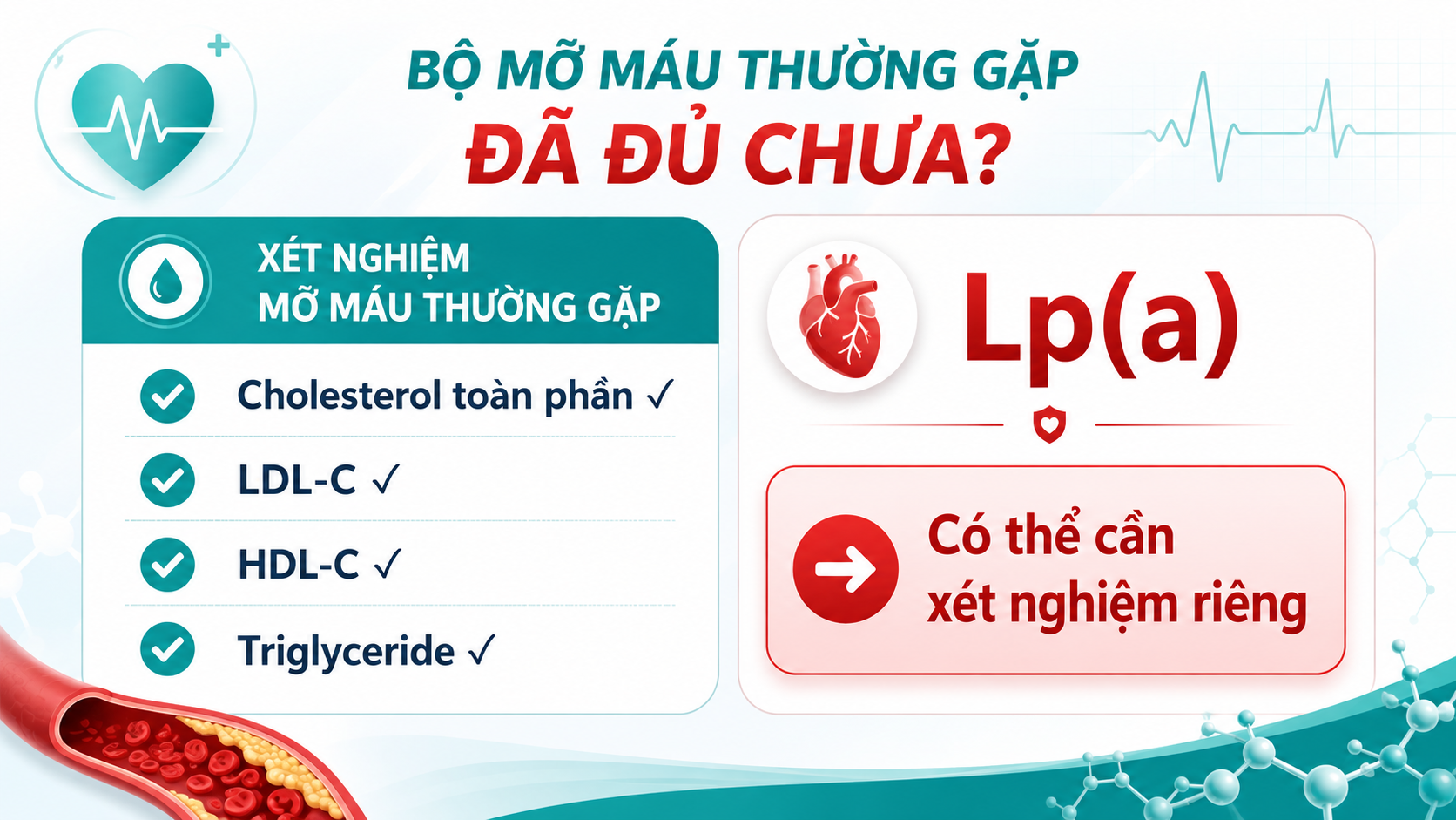 Xét nghiệm Lp(a) và cholesterol trong đánh giá nguy cơ tim mạch